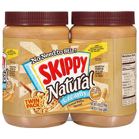 Skippy Natural PB 2-Pack for $8.95