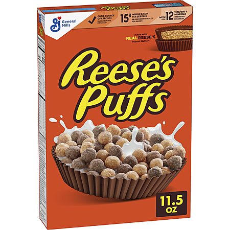 11.5-Oz Reese's Puffs Cereal $1.60 w/ S&S + Free Shipping w/ Prime or on $35+