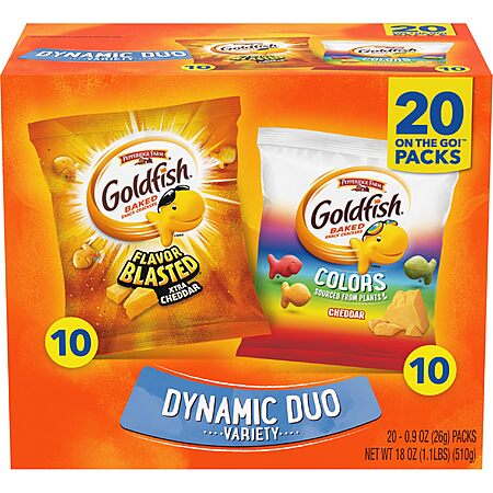 20-ct 0.9-oz Goldfish Dynamic Duo Variety Pack $5.35 w/ Subscribe & Save