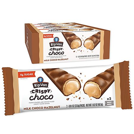 12-Packs of 2 Rip Van Crispy Choco Creme Filled Wafer Snacks (5 Flavors) $8.64 + Free Shipping w/ Prime or on $35+