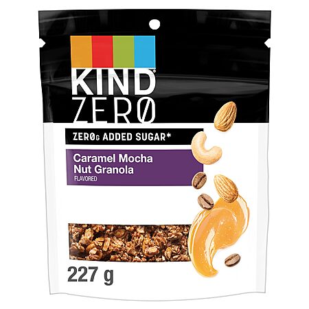 Select Accounts: 8-Oz Kind Zero Caramel Mocha Nut Granola (Zero Added Sugar) $3.30 w/ Subscribe & Save