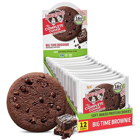 12-Pack Lenny & Larry's Cookie Protein Cookies (Big Time Brownie) $8.58 w/ S&S + Free Shipping w/ Prime or on $35+