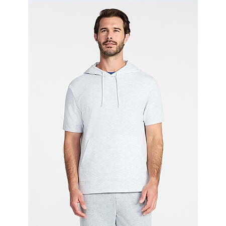 Athletic Works Men's Performance Short Sleeve Hoodie (White Heather) from $5.90