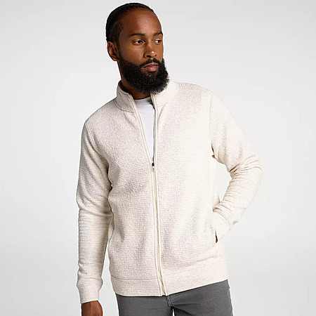 VRST Men's Recharge Lunar Full Zip (Light Sand Heather) $12 + Free S&H