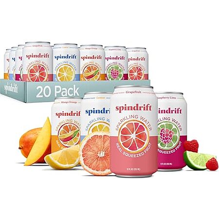 Select Accounts: 20-Pk 12-Oz Spindrift Sparkling Water (4-Flavor Variety Pack) $9 w/ S&S