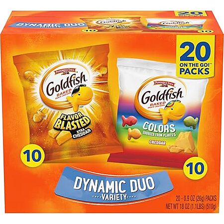 Select Accounts: 20-Ct 0.9-Oz Goldfish Dynamic Duo Variety Pack $5.70 w/ S&S