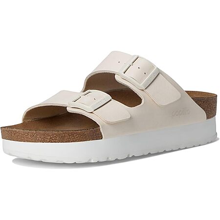 Birkenstock Women's Arizona Platform Vegan Sandals (Eggshell) $62 [Limited Sizes] + Free S&H