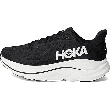 HOKA Women's Clifton 10 Shoes (Black/White, X-Wide) $92.70 + Free S&H