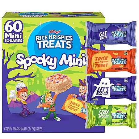 60-Count Rice Krispies Treats Spooky Mini Halloween Snack Bars $8.70 ...