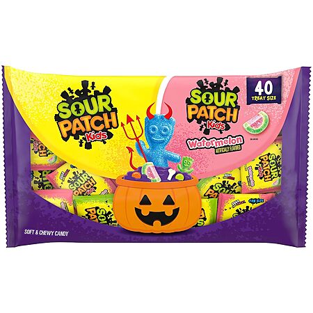 40-Count Sour Patch Kids Original & Watermelon Halloween Candy Packs $4.38 w/ S&S + Free Shipping w/ Prime or on $35+