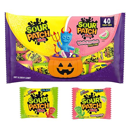 Select Accts: 40-Ct Sour Patch Kids Original & Watermelon Halloween Candy Packs $4.40 w/ S&S