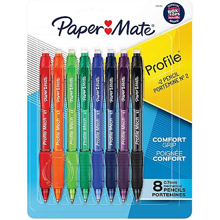 8-Count Paper Mate Profile Mechanical Pencils w/ Comfort Grip (Assorted) $3.77 w/ S&S + Free Shipping w/ Prime or on $35+