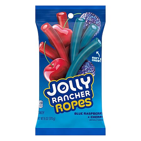 Select Accounts: 6-Oz Jolly Rancher Ropes Candy (Blue Raspberry & Cherry) $2.25 w/ S&S