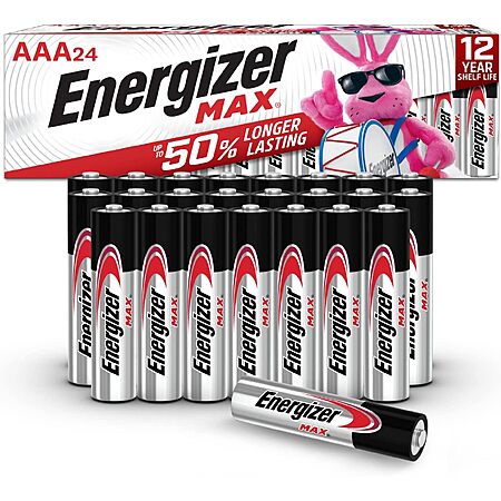 24-Pack Energizer MAX AAA Alkaline Batteries $6.76 w/ S&S + Free Shipping w/ Prime or on $35+