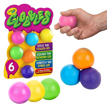 Prime Members: 6-Pc Crayola Globbles Fidget Stress Ball Squishy Toys $9 + Free S&H