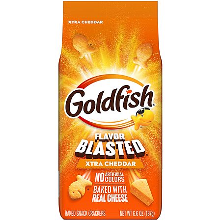 6.6-Oz Goldfish Flavor Blasted Xtra Cheddar Cheese Crackers $1.66 w/ S&S + Free Shipping w/ Prime or on $35+