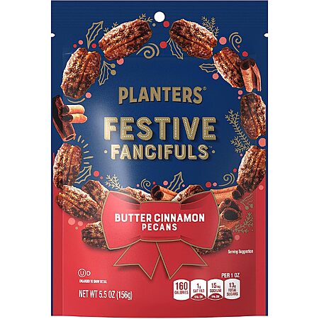 5.5-Oz Planters Festive Fancifuls (Butter Cinnamon Pecans) $4.97 + Free Shipping w/ Prime or on $35+