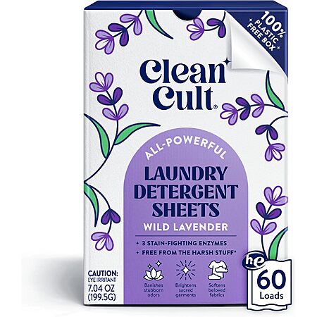 [Prime] 60-Loads Cleancult Laundry Detergent Sheets (3 Scents) $4.64 w/ S&S + Free Shipping
