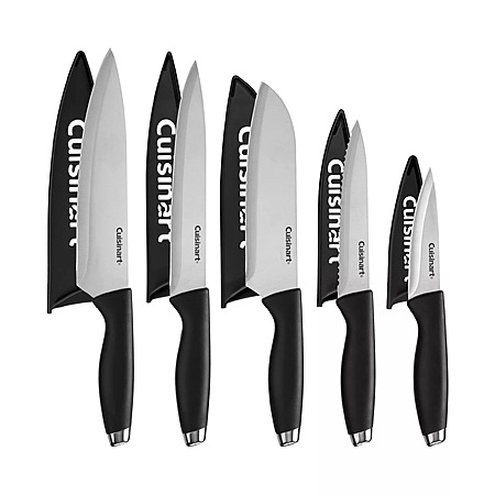 10-Pc Cuisinart Stainless Steel Knife Set w/ Blade Guards (Black) $14 + Free Pickup