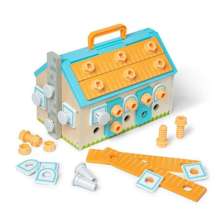 Melissa & Doug Build-A-House 51-Piece Wooden Toolbox Set $15.70 + Free Shipping w/ Prime or on $35+