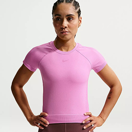 Nike Women's Pro Seamless Dri-FIT T-Shirt (Magenta)