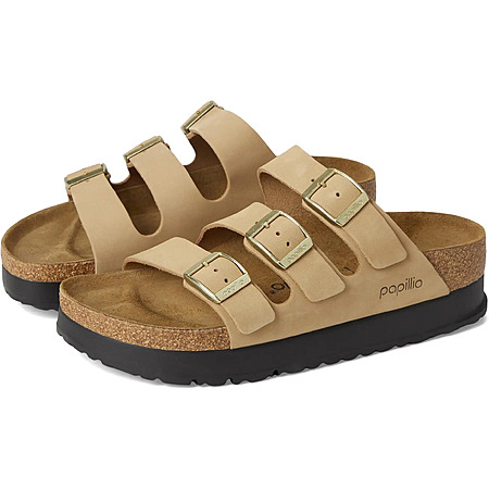 Birkenstock Women's Florida Platform 3-Strap Sandals (Sandcastle)