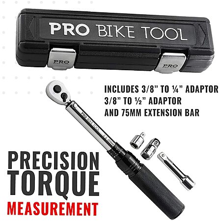 Amazon: PRO BIKE TOOL 3/8 Inch Drive Click Torque Wrench Set - 10-60 Nm ...