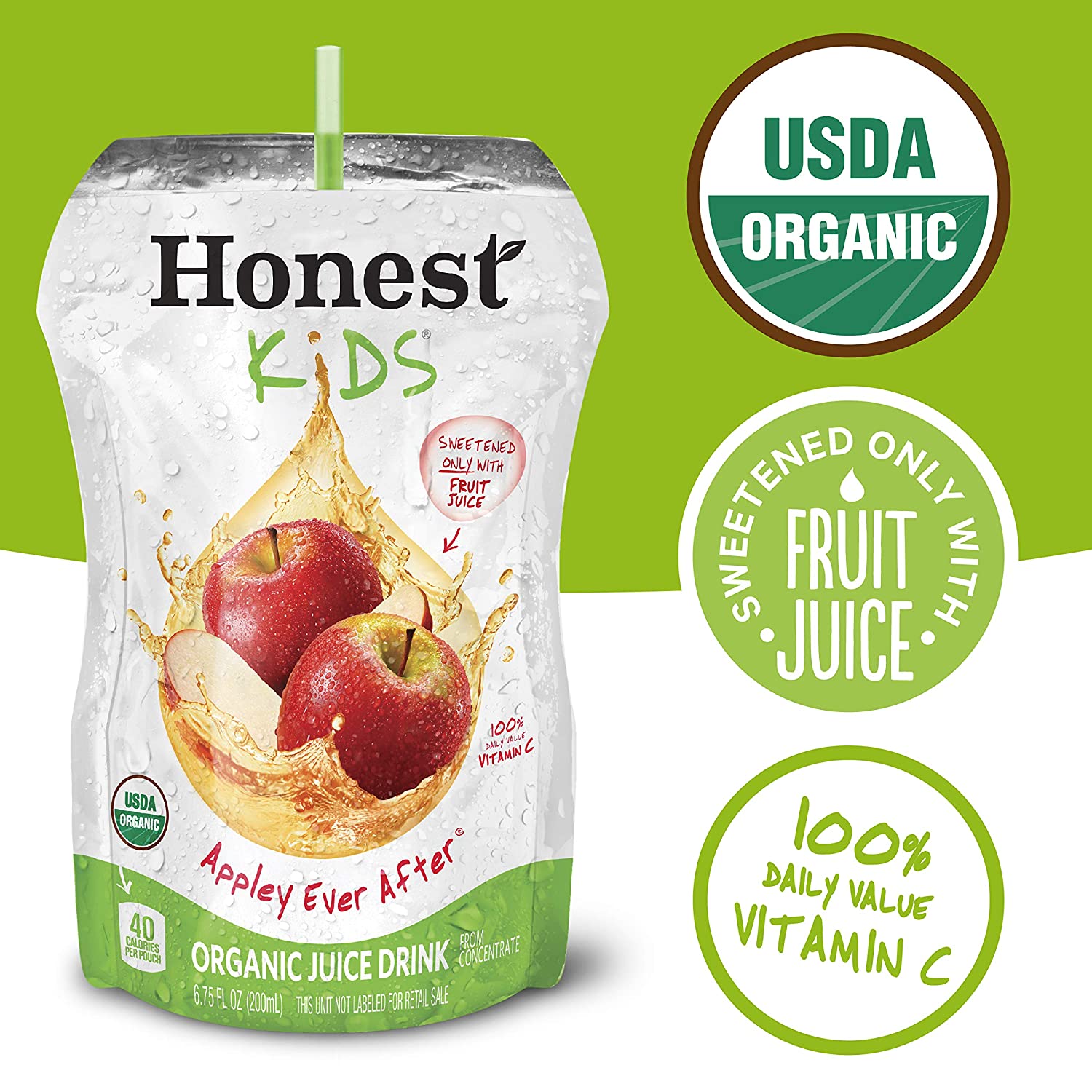 Prime Members: 32-Pack 6.75oz Honest Kids Organic Juice Drink (Apple) $11.10