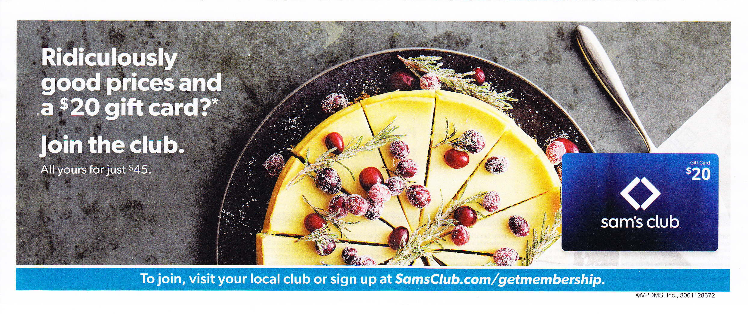 Sam's Club Membership - $45 gets $20 giftcard