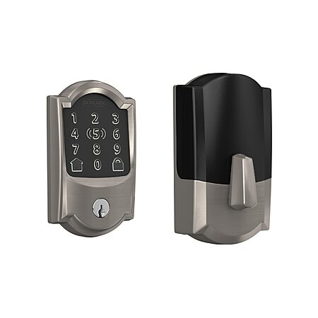 [Prime Members] Schlage Encode Plus Smart WiFi Deadbolt Lock, Tap to Unlock, Satin Nickel