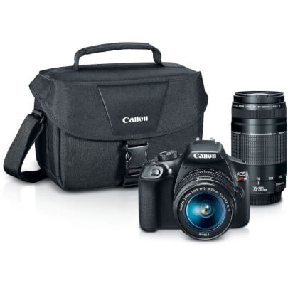 Canon EOS Rebel T6 DSLR Camera 2 Lenses Bundle + $120 Kohls Cash $399
