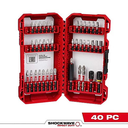 SHOCKWAVE Impact Duty Alloy Steel Screw Driver Drill Bit Set (40-Piece) $14.97 @HomeDepot