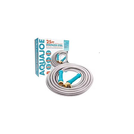 Aqua Joe Heavy-Duty Puncture Proof Kink-Free Garden Hose | 25-Foot | 1/ ...