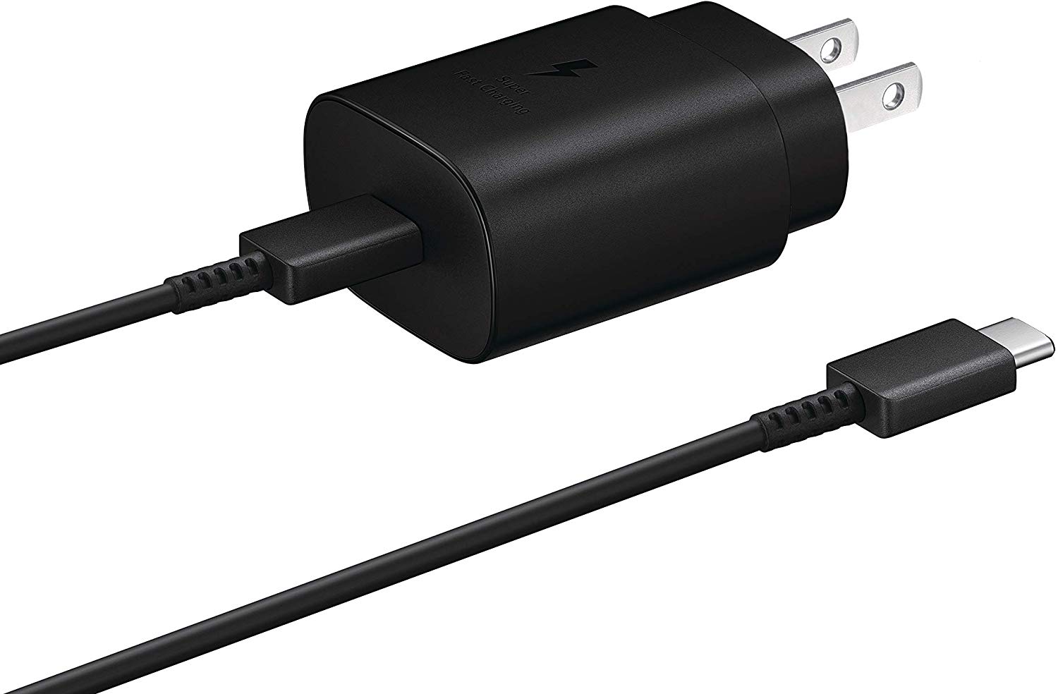 Samsung 25W USB-C Super Fast Charging PD Wall Charger ($20.69) w/ USB C cable - Black (US Version with Warranty)