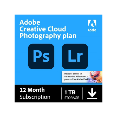 1-Year 1TB Adobe Creative Cloud Photography Plan (Photoshop + Lightroom ...