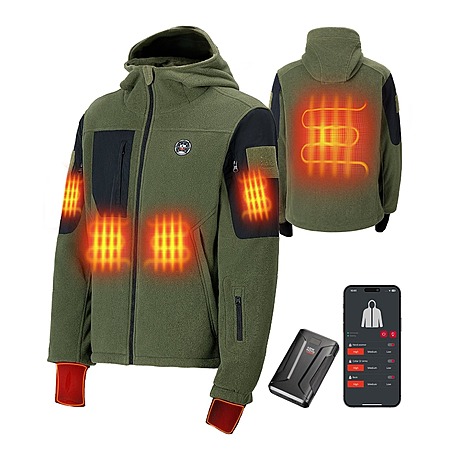 Kemimoto Unisex Heated Jacket w/20000mAh Rechargeable Batteries (Sizes ...