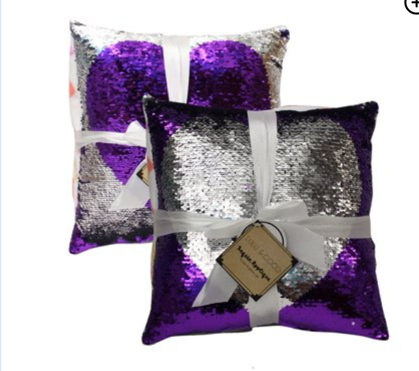 Lulu & Coco Sequin Applique Pillow and Throw Set (2 colors) $10 + Free store pickup at Walmart