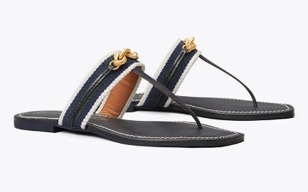 Tory Burch Sale: Perry Triple Compartment Tote $168, Jessa Thong Sandal $105, Perforated T Wristlet $69 & More + Free shipping