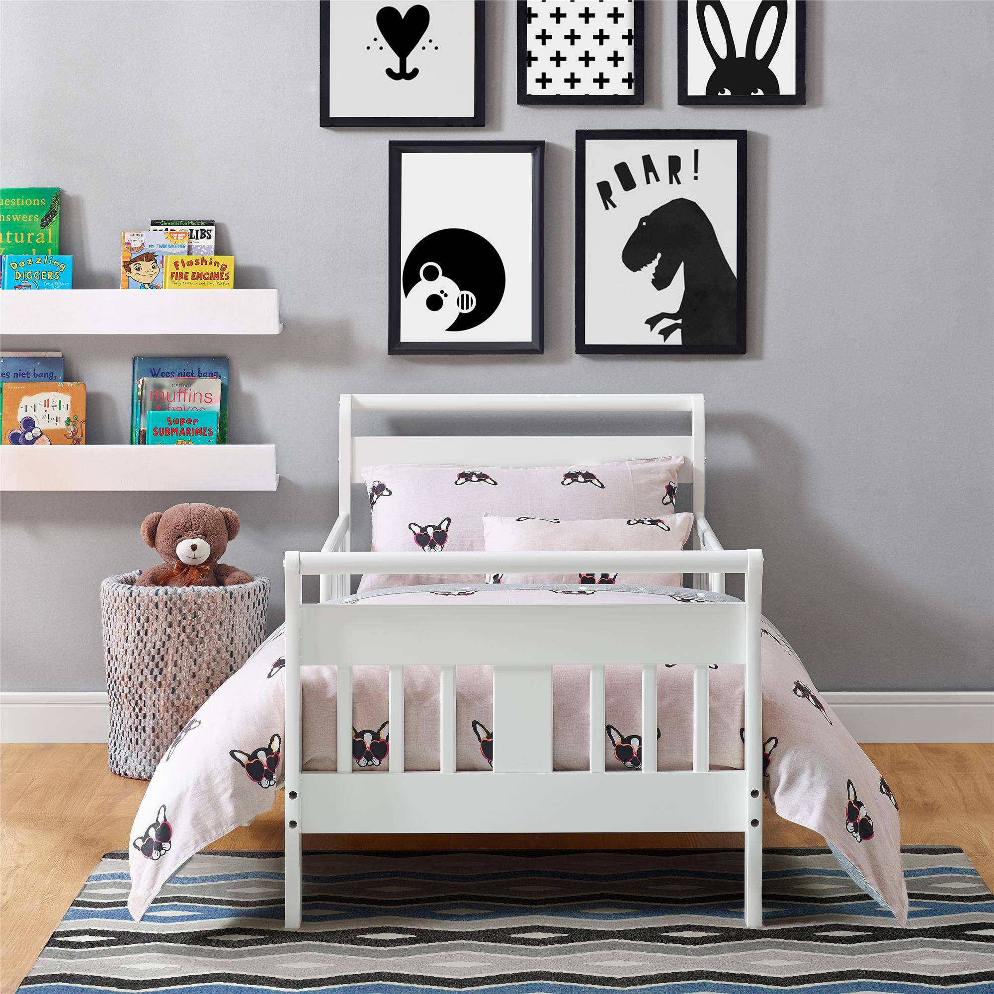 Baby Relax Sleigh Toddler Bed (White) $55 or Delta Toddler Bed w/ Guardrails (3 colors) $60 + Free shipping
