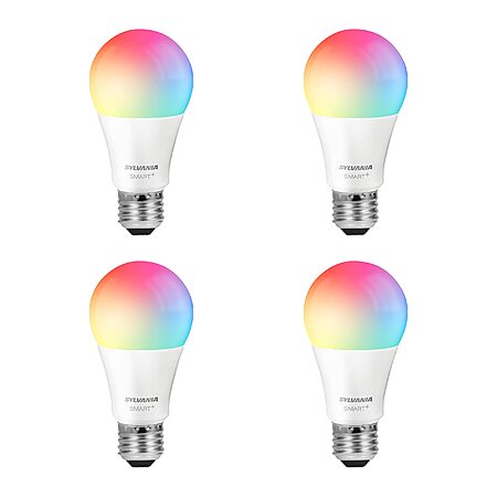 4-Pack 60W Sylvania Wi-Fi LED Smart Light Bulbs (Full Color A19) $11.35
