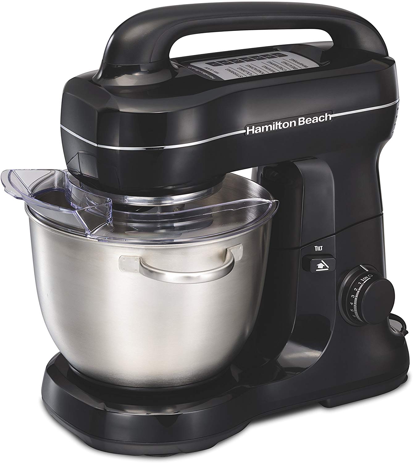 Hamilton Beach Electric Stand Mixer, Tilt-Head, 4 Quarts, 7 Speeds With Whisk, Dough Hook, Flat Beater Attachments, Splash Guard for $69.99+FS