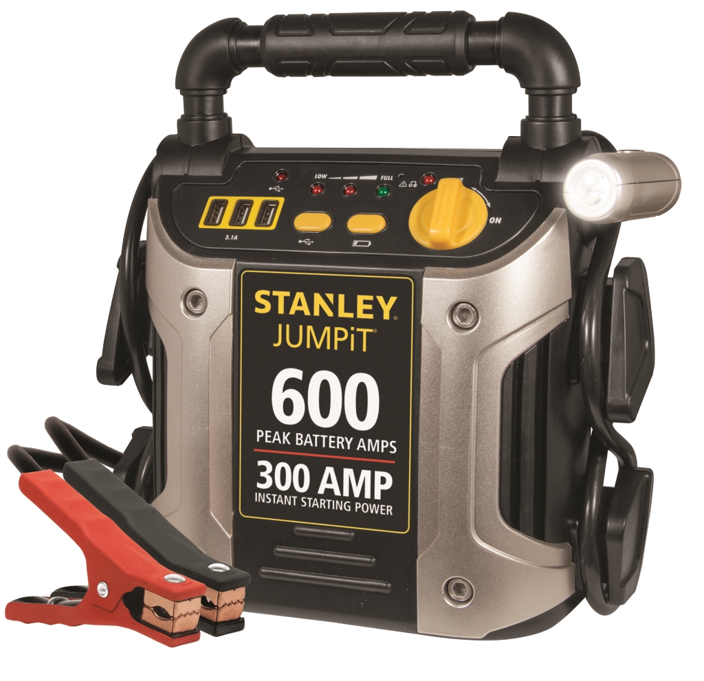 STANLEY J309 Power Station Jump Starter: 600 Peak/300 Instant Amps with Battery Clamps $9