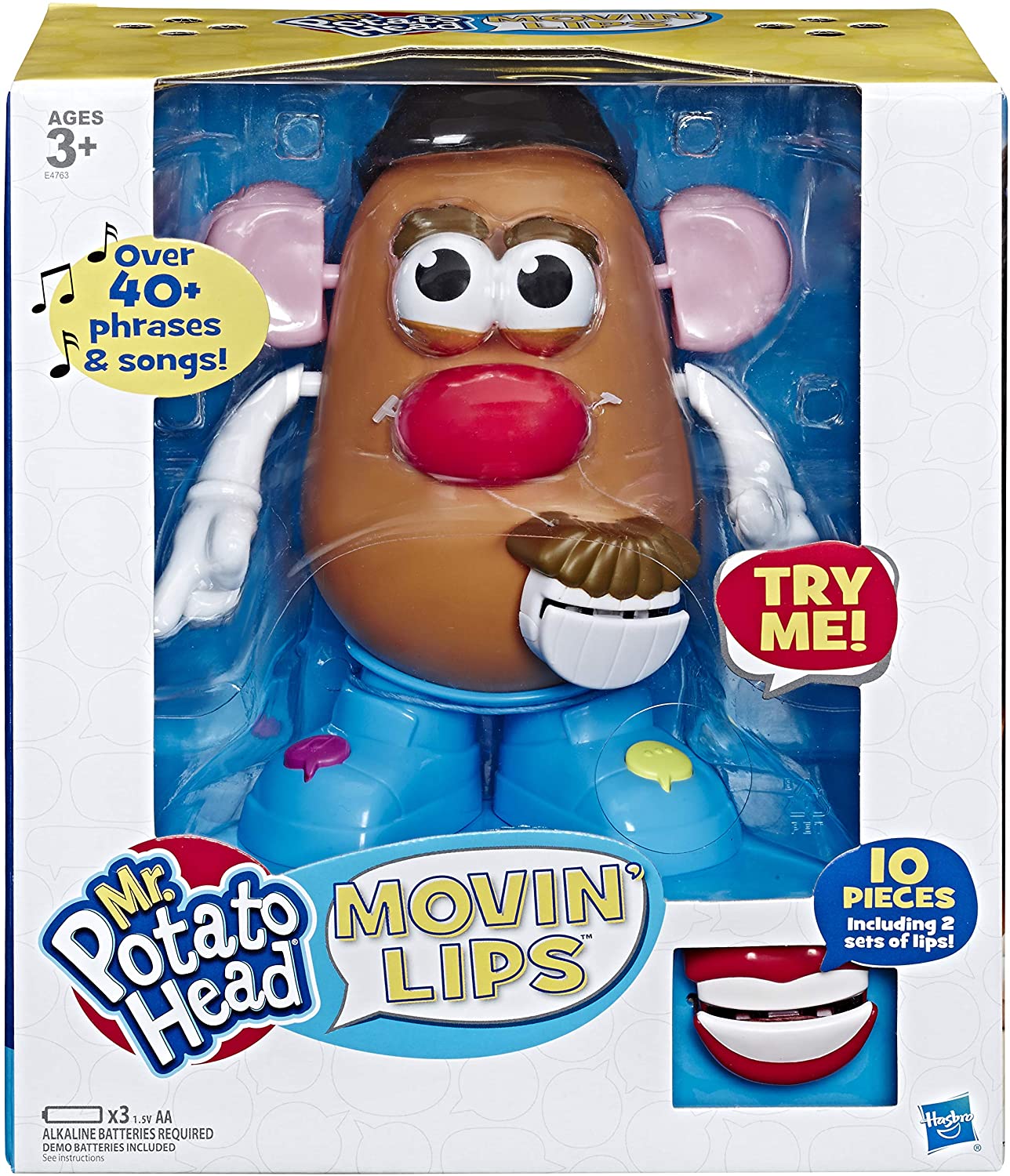 Mr Potato Head Playskool Movin' Lips Electronic Interactive Talking Toy for Kids Ages 3 & Up $7.97