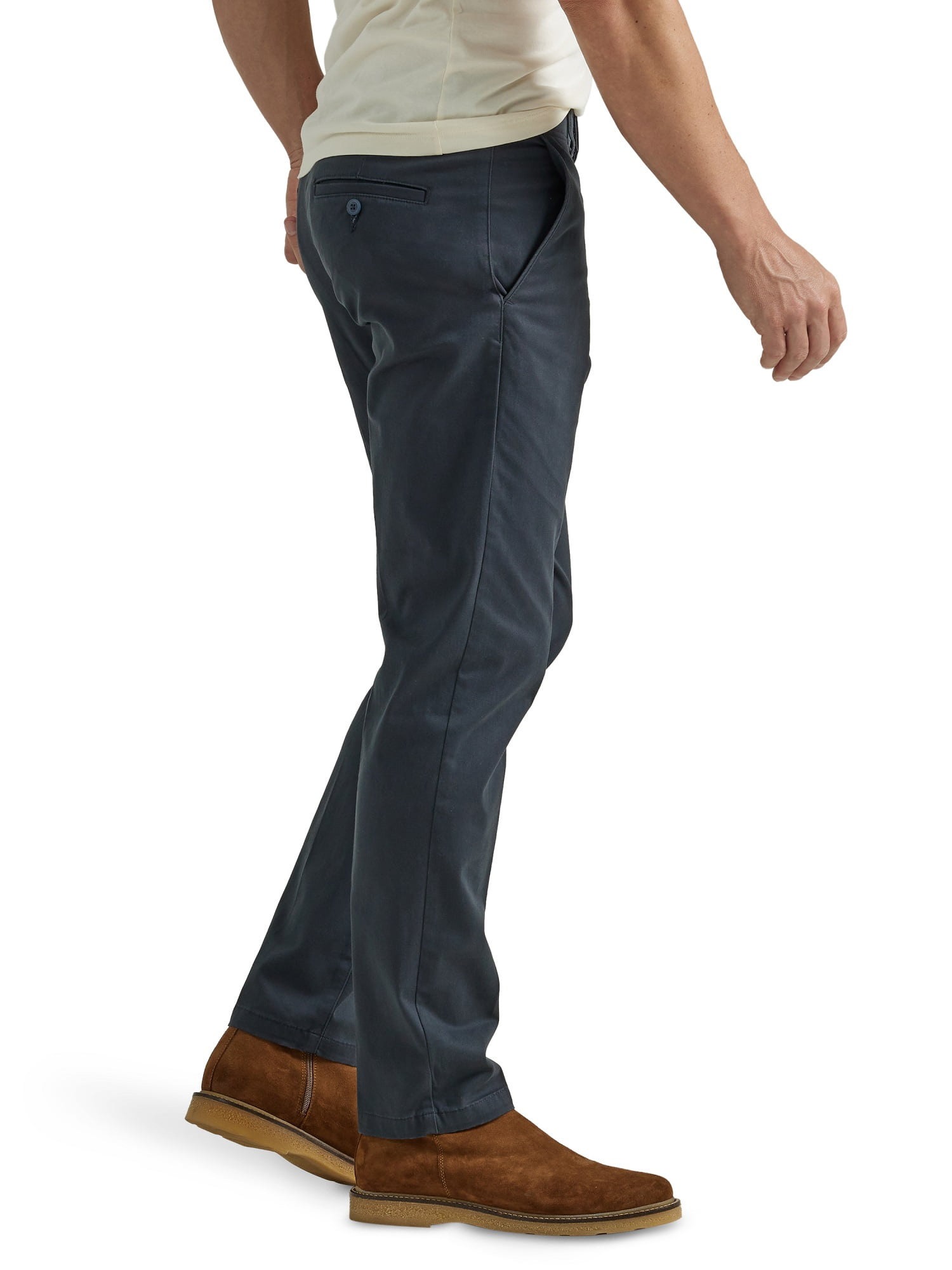 Lee Men's Extreme Motion Flat Front Slim Straight Pant w/ Wrinkle Resist (Painter Gray or Navy) $14.99 + Free S&H w/ Walmart+ or on $35+