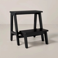 18" 2-Step Hearth & Hand with Magnolia Wood Kitchen Step Stool (Black) $27.99 + Free Shipping