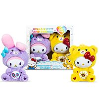 2pc Care Bears x Hello Kitty Plush: Hello Kitty Funshine Bear + My Melody Share Bear