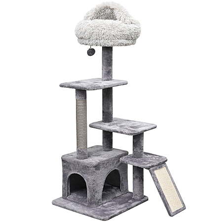 48'' 4-Level Catry Cat Tree w/ Condo & Scratching Pad (Grey) $37.30 + Free Shipping
