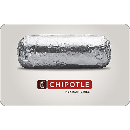 $50 Chipotle eGift Card (Email Delivery) $42.50