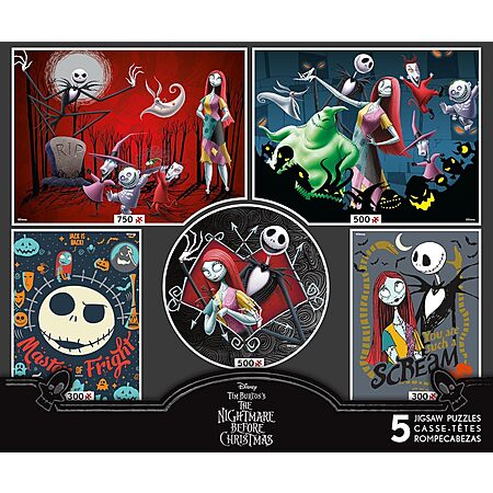Ceaco 5-in-1 Disney Tim Burton's The Nightmare Before Christmas Puzzles $7.50 (2350 Pieces Total)