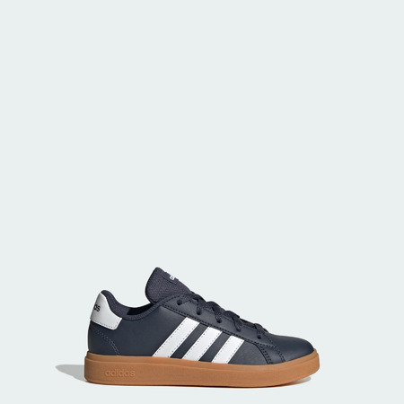 adidas Little & Big Kids' Grand Court Lifestyle Tennis Lace-Up Shoes (Shadow Navy/Cloud White/Gum) $17 + Free Shipping
